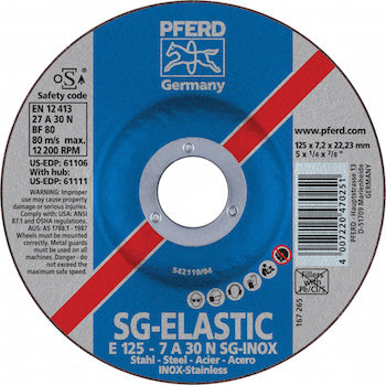 PFERD  GRINDING DISK SG-INOX (STAINLESS STEEL)